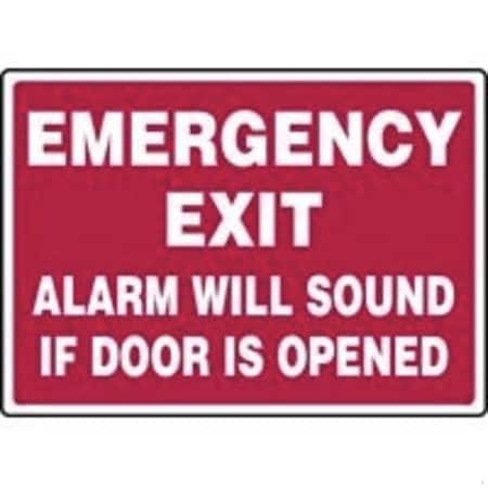 Accuform Exit Sign, Dura-Plastic, 14 in W, 10 in H MFDR04XT
